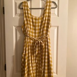 Boutique mustard check dress